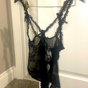 SEXY BLACK LACE TEDDY